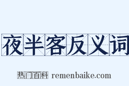 夜半客反义词是什么意思的图片